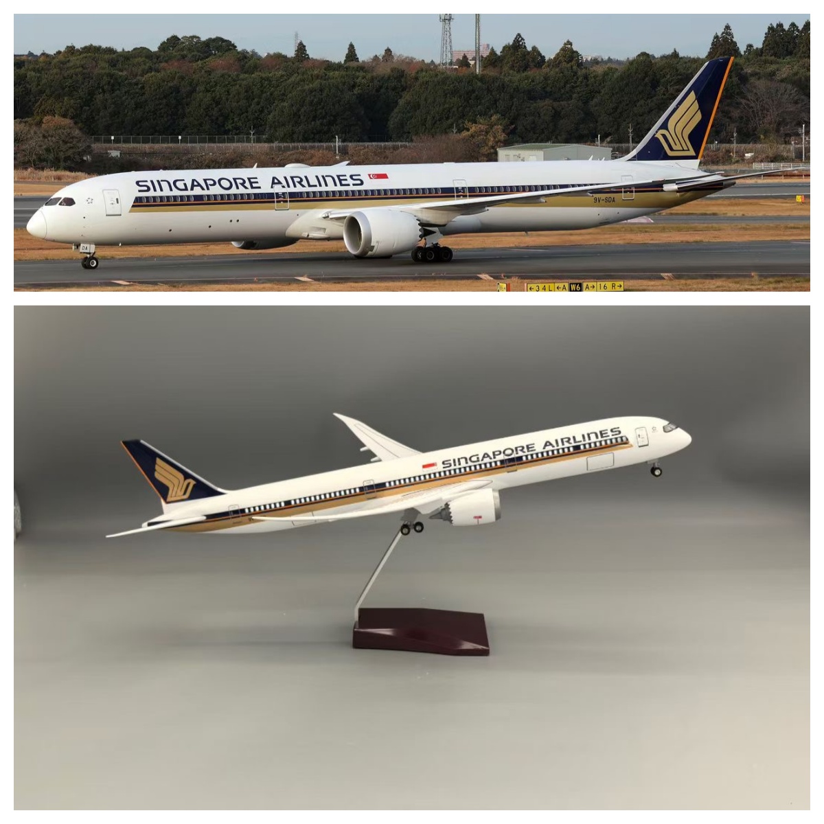 Model Kit Singapore - Model samolotu Singapore Airlines B787-10, 43