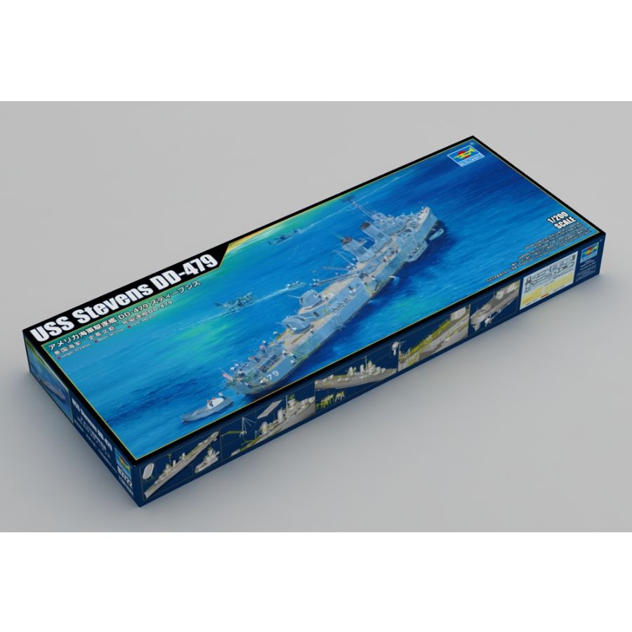 Model Kit Uss Iowa - Trumpeter 03722 Skala 1:200 USS Stevens