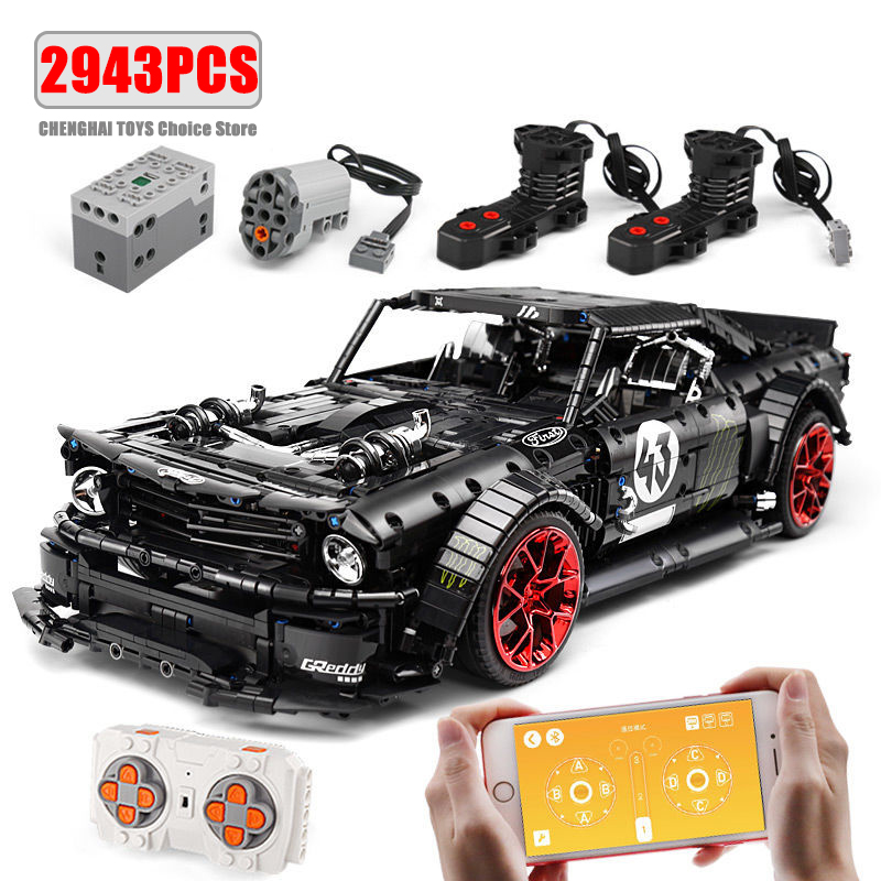 Model Kit Mustang - 2943 elementy Techniczny Model Samochodu Wyścigowego