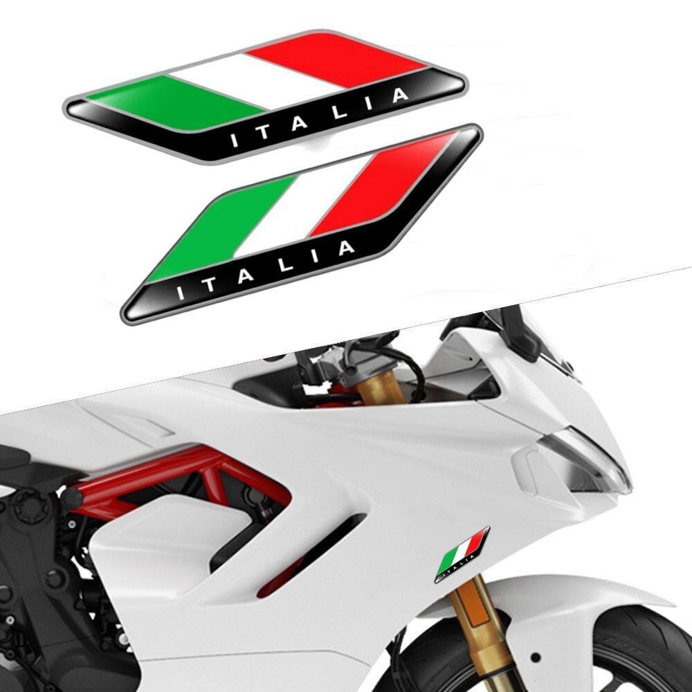 Model Kit Vespa - 2 szt./para Trójwymiarowa Trójkolorowa Flaga Emblemat