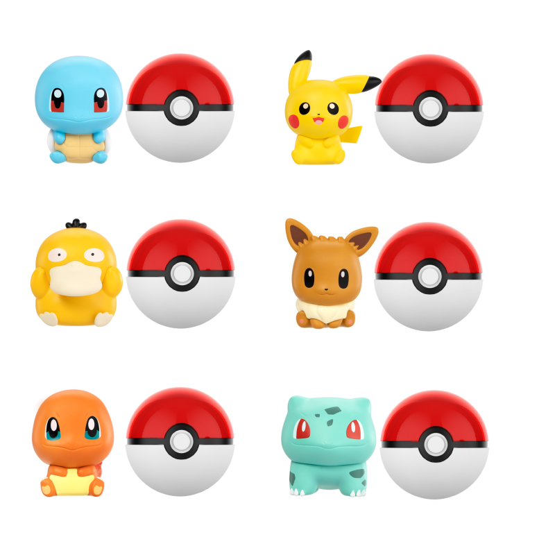 Model Kit Eevee - Anime Pokemon PokeBall Mini Figurki Akcji