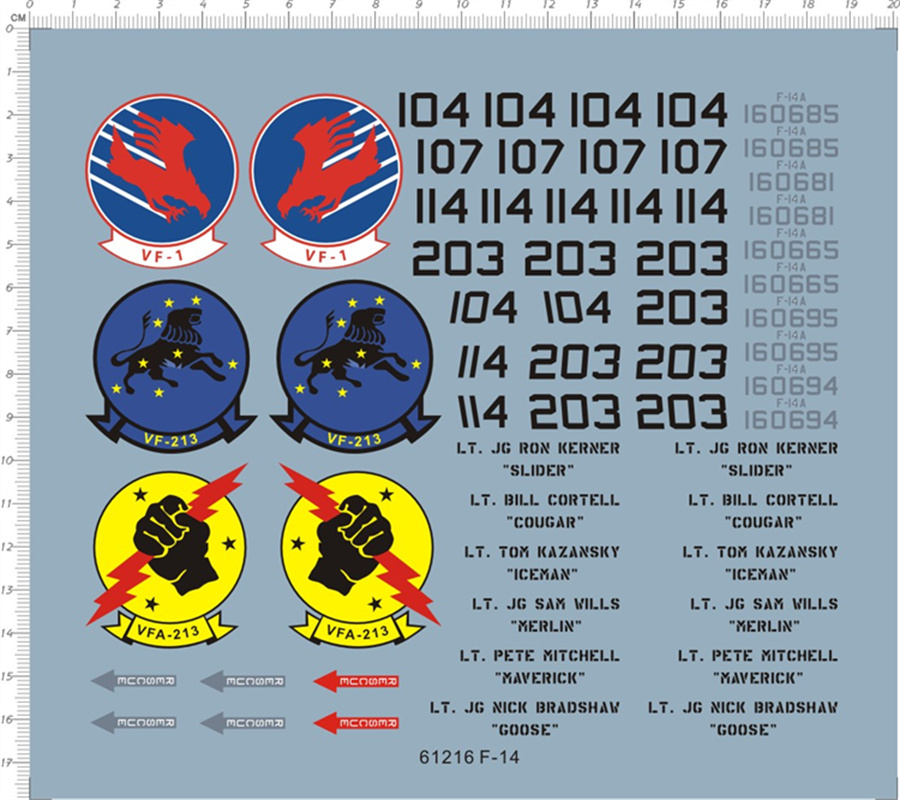 Model Kit History - Zestaw naklejek do modelu myśliwca US