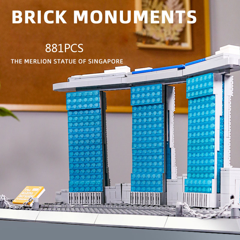 Model Kit Singapore - Kreatywne klocki konstrukcyjne Singapur Słynna atrakcja